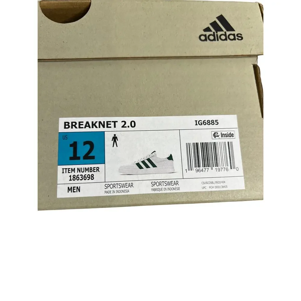 adidas Breaknet 2.0 Cloud White Collegiate Green - Picture 9 of 9